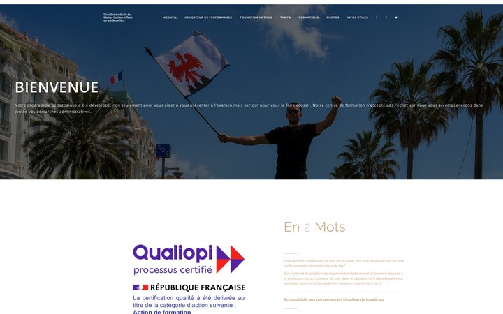Aperçu du site Ecole de Taxis 06