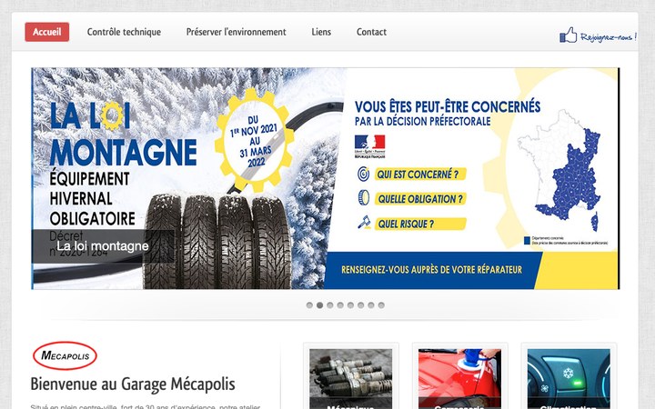 Aperçu du site Garage Mécapolis
