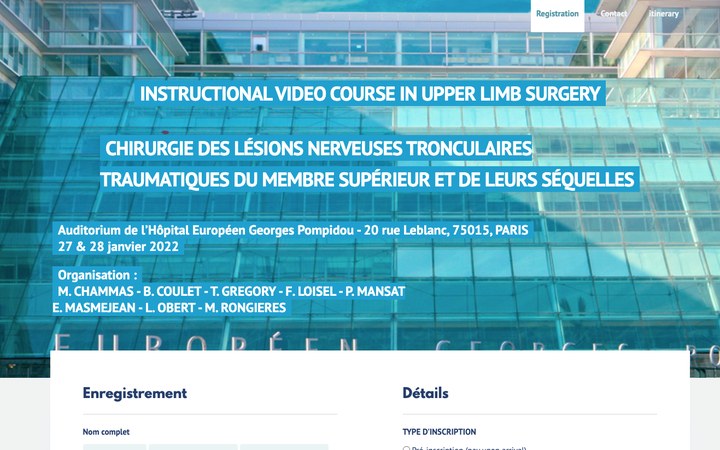 Aperçu du site Upper Limb Surgery